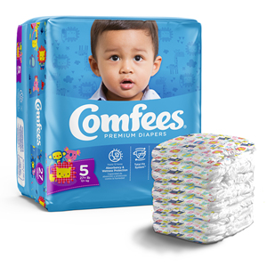 Comfees Baby Diapers Size 5 27pcs (x4) Disposable Baby Diapers. Over 27 lbs - Product Image 1