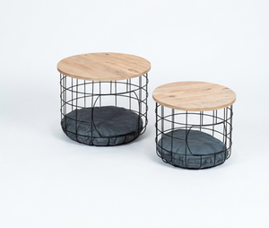 Mesa Auxiliar Moderna de Metal para Gatos, Mesa de Centro Multifuncional para Mascotas, Mueble Cama para Gatos de Interior, Elegante Refugio de Metal para Gatos - Product Image 3
