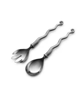 Outils de salade de serveur de salade de finition argentée de conception de poignée incurvée parfaits pour des restaurants hôtel et ressource de l'Inde - Product Image 4