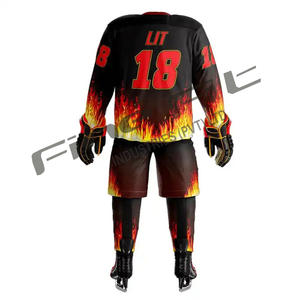 批发可定制轻质棉冰球运动衫耐用OEM运动服团队服装 - Product Image 6