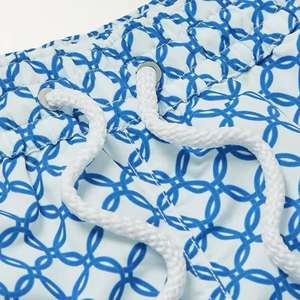 Pantalones cortos informales para hombre de alta demanda 100% algodón ecológico logotipo personalizado cintura elástica tejido sólido impermeable a prueba de viento - Product Image 4