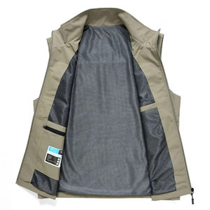 Venta al por mayor para hombre al aire libre Softshell chaleco sin mangas de utilidad chaqueta impermeable a prueba de viento forro polar chaleco ligero - Product Image 3