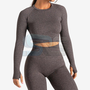 Elegante conjunto de Yoga de algodón para mujer, ropa deportiva de talla grande, mallas de dos piezas y Sujetador deportivo, traje de gimnasio - Product Image 2