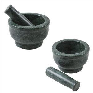 Mortero y Maja de mármol pulido, herramienta de catering de cocina para el hogar para triturador de ajo, molinillo de especias, utensilios de cocina - Product Image 6