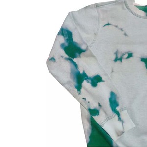 Manches longues Vintage Distressed Blank Pull O Neck 100% Cotton Terry Crewneck Sweatshirts lavés à l'acide - Product Image 2