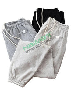 Joggers pour hommes avec logo personnalisé pantalons de survêtement 100% coton tout match grande taille pantalons décontractés légers anti-rides - Product Image 1