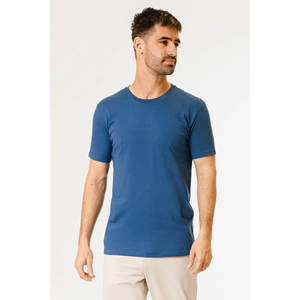 100% algodón personalizado de alta calidad nueva camiseta adulto Unisex azul camiseta - Product Image 3