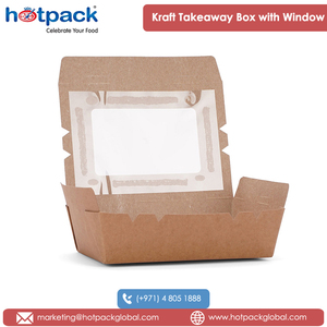 Boîte à emporter en papier Kraft 100% biodégradables, emballage alimentaire et à emporter, personnalisation disponible, KLBW150 - Product Image 4