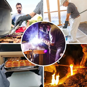 Gants de soudage TIG en cuir de vache de mouton résistants à l'abrasion pour la lutte contre l'incendie et l'utilisation du soudeur - Product Image 6