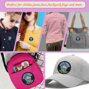 Parches Bordados Termoadhesivos, Redondos, Colores Personalizados, Ligeros, para Decoración de Prendas - Product Image 5