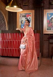 Beautiful Handloom Weaving Silk Sari for Party Wear Collection - Product Image 5