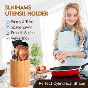 Porte-cuillères en bois à bas prix pour la cuisine quotidienne, garde les ustensiles hors du comptoir et propres, porte-cuillères en bois traditionnel - Product Image 6