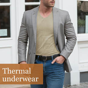 Camisa de manga larga con cuello en V para hombre, básica, informal, para uso diario, tela suave, ligera, camisas de manga completa - Product Image 2