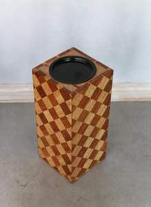 Candelabro de Madera Tallado a Mano, Soporte para Velas Marrón Único, Decoración de Hogar Coleccionable Antigua, Decoración con Velas - Product Image 2