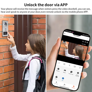 Système de vidéophone de porte avec caméra Anjielo Smart Home 1080P Tuya, système de sonnette avec écran tactile, construction en métal - Product Image 5