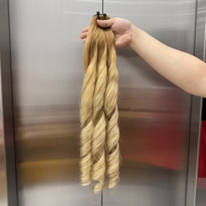 FUNMI BOUNCY CURL BLONDE SHADES SUPER DOUBLE CUTICULE ALIGNÉ DONNEUR DE CRU EXTENSIONS DE CHEVEUX HUMAINS VIETNAMIENS - Product Image 4