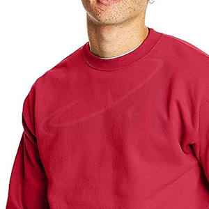Sudaderas de invierno elegantes de tela gruesa de alta calidad en color rojo granate para hombres, con logotipo personalizado. - Product Image 5