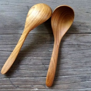 Juego de utensilios de cocina con cuchara de madera para fiesta, utensilios de cocina de alta calidad con mango largo ecológico chapado en oro - Product Image 2