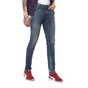 เครื่องแต่งกายแนวสตรีทของผู้ชายผ้าเดนิมเนื้อแข็งขาดเป็นรอยและขาดเป็นรอยกางเกงของดีไซเนอร์สำหรับผู้ชาย heavyweight เป็นมิตรกับสิ่งแวดล้อม - Product Image 3