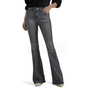 Pantalon en jean pour femme de qualité supérieure, décontracté, uni, avec tissu 100% coton, écologique et respirant pour un confort durable - Product Image 4