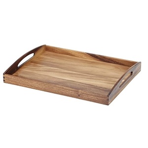 Vaisselle en bambou faite à la main décor plateau de service arrondi en bois pour la cuisine produit de vente chaud pour les pâtes et le service alimentaire - Product Image 4