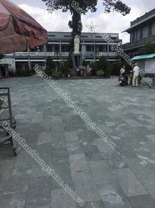 กระเบื้องปูหินปูนสีเขียวมอสที่ทันสมัยเคลือบด้วยค้อนสำหรับใช้งานกลางแจ้งและภายนอกจากเวียดนาม - Product Image 2