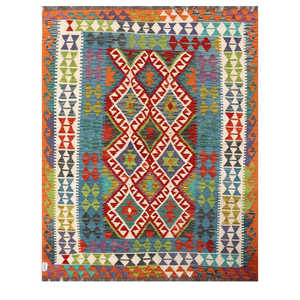 พรมกิลิม ไมมาณา อัฟกานิสถาน ขนาด 200 x 157 ซม. ชุดพรมปูพื้น - Product Image 1