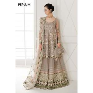 Embroidered Chiffon <b>Net</b> <b>Fabric</b> CH10-08 Unstitched - Product Image 1