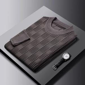 Suéter de Punto Bordado para Hombre, Nuevo Modelo 2025, Lana de Alta Calidad, Otoño/Invierno - Product Image 1