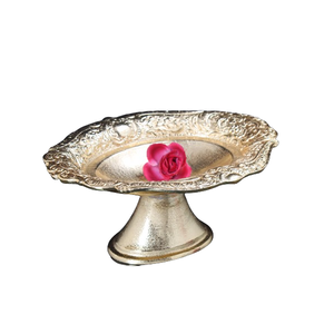 Vente chaude Double Tone Salade Fruits Chocolat Noix Servir Plat En Métal Bol Moderne Tous Les Jours Cuisine Fête De Mariage Assiette Décorative - Product Image 5