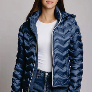 Chaqueta acolchada personalizable recortada cálida cortavientos de invierno para mujer de producción a granel - Product Image 4