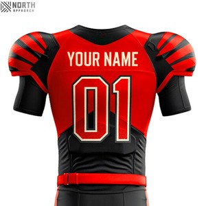 Uniforme de entrenamiento de fútbol americano transpirable de manga corta personalizable, kits de fútbol de alta calidad, uniforme de fútbol para hombre - Product Image 5