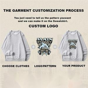 100% algodón 350GSM letra de gran tamaño bordada de talla grande pareja sudadera para hombres hombro caído Casual moda Sudadera de punto - Product Image 6