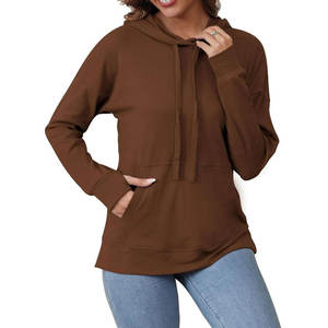 Sudadera con capucha de invierno para mujer, personalizada, de algodón grueso, estilo oversize. - Product Image 1
