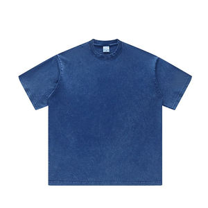 Acid Wash Casual Oversize T-shirt en coton pour homme - Product Image 1