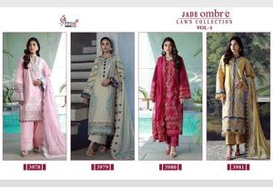 คอลเลกชั่นสไตล์ซาลวาร์คอลเลกชั่นผ้าคอตตอนพร้อมปักลายสำหรับใส่ไปงานปาร์ตี้สไตล์อินเดียและปากีสถาน - Product Image 3