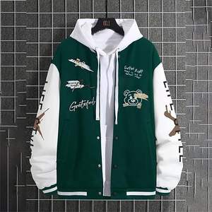 Streetwear personnalisé de haute qualité avec broderie en coton et laine pour le printemps Vestes universitaires vintage de basketball universitaire Letterman - Product Image 6