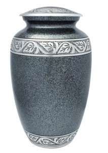 Urna de cremación funeraria para cenizas humanas-Urna de cremación plateada - Product Image 3