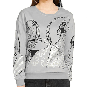 เสื้อสเวตเตอร์คอกลมผ้าคอตตอนออร์แกนิกเป็นมิตรต่อสิ่งแวดล้อมสำหรับผู้หญิงเสื้อมีฮู้ดสำหรับฤดูหนาวพิมพ์โลโก้ได้ตามต้องการ - Product Image 5