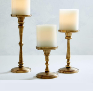 Elegant <b>Gold</b>-Finished Handcrafted <b>Pillar</b> <b>Candle</b> Stand for Home Interior Lighting Wedding & Easter Decoration - Product Image 2