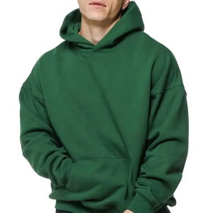 Sudadera con Capucha Básica de Invierno, Personalizada, Extra Grande, Lisa, Transpirable, de Mezcla de Poliéster/Algodón Grueso, Teñida Lisa - Product Image 1