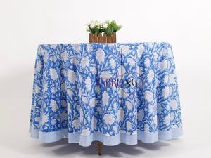 Indian Block Print Cotton <b>Tablecloth</b> Floral <b>Table</b> Cloth <b>for</b> Dinning <b>Table</b> Beautiful Printed Dinner <b>Table</b> Decor Factory Price - Product Image 4