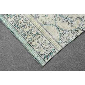 Alfombra Turca Vintage de 4.5x5.7 pies, Alfombra de Lana Azul - Product Image 5