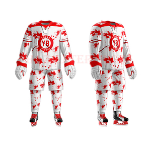 เสื้อกีฬาฮ็อกกี้น้ำแข็งระบายอากาศได้ดีเสื้อทีมฮ็อกกี้น้ำแข็งแบบระเหิด - Product Image 2