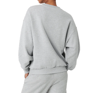 Sudadera de Mujer con Hombros Caídos, Cálida, Ligera, de Doble Punto, 100% Algodón, Ecológica, de Secado Rápido, Estampada, Informal para Otoño - Product Image 4