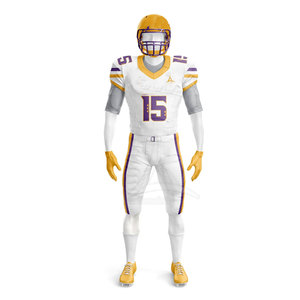 Uniforme de football américain fabriqué au Pakistan, meilleur prix 2025, respirant, manches courtes, vêtements de sport d'été, 100% polyester, personnalisable - Product Image 2