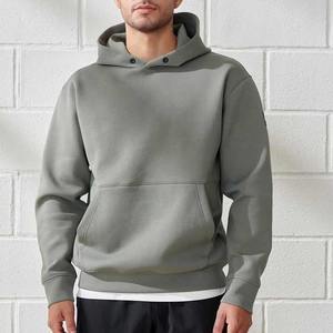 Basics coton mélangé hommes lourd pull à capuche 400 Gsm épais haute qualité plaine 400 Gsm polaire haute visibilité impression - Product Image 6