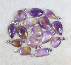 เครื่องประดับจี้เงิน ametrine ธรรมชาติจี้ขายส่งจี้หนามเตยสร้อยคอผู้หญิงคริสตัล Ametrine เครื่องประดับ - Product Image 2