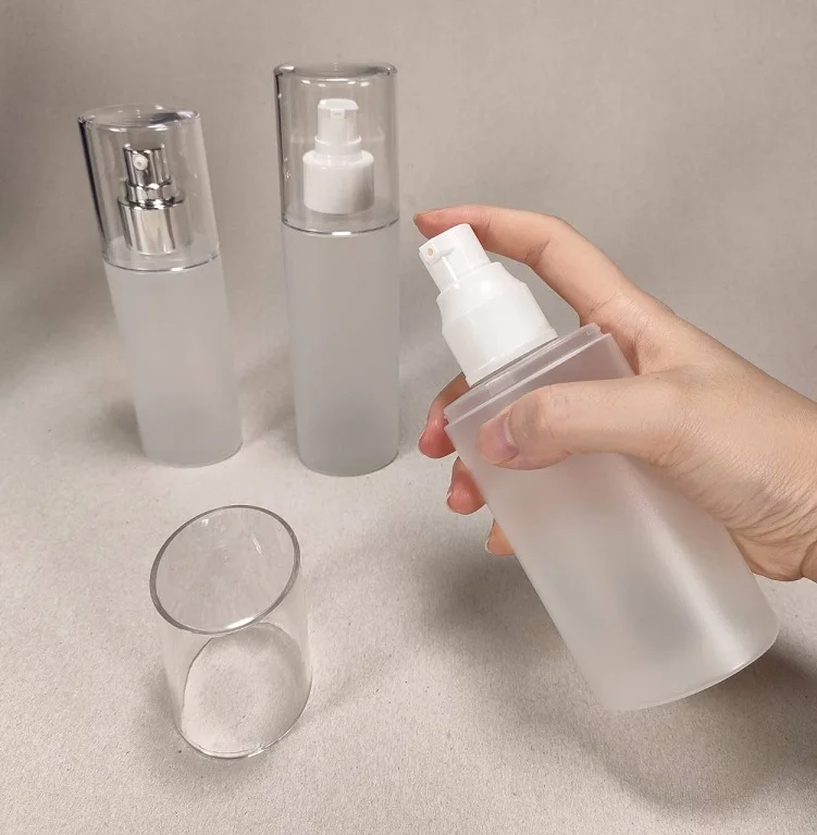 Advanced oval shape Essence frosted lotion bottle