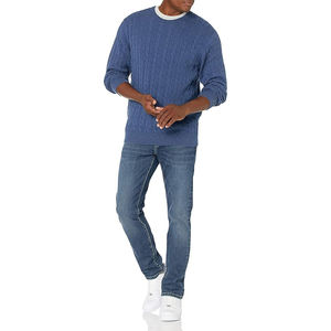 Pulls tricotés à rayures pour hommes pulls de Noël Slim Fit Soft Twist Textured Respirant Long Sleeve Casual Winter Wear - Product Image 3